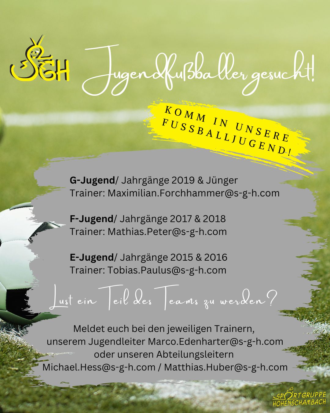 Jugendfußballer gesucht!