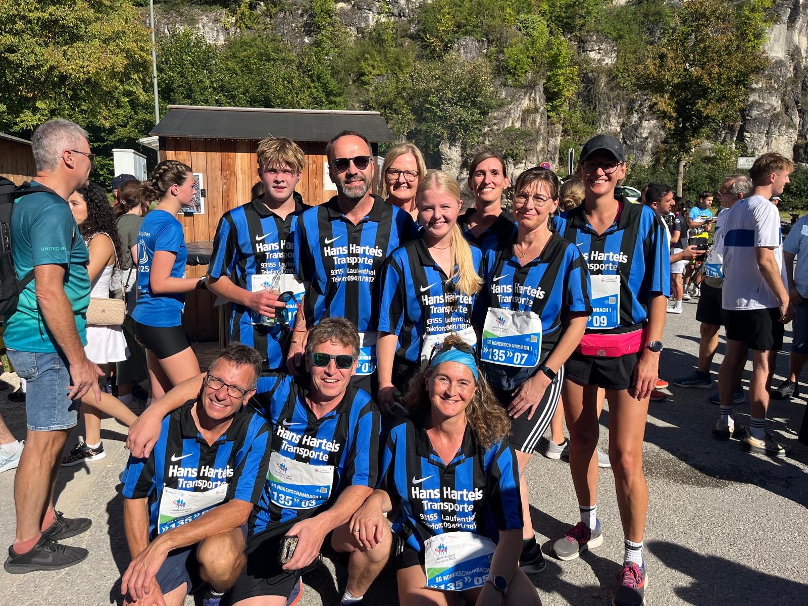 Wechselstation der Etappe 6 auf 7 beim Landkreislauf am 20.September in Hohenschambach